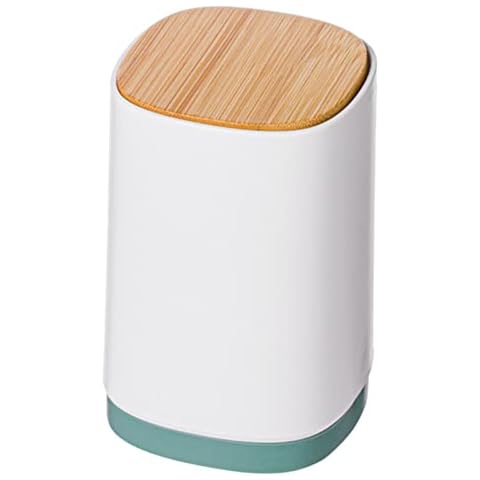 Aosbset Automatic Toothpick Dispenser Pop-Up Press Cotton Buds Dispenser Wooden Toothpick Box Toothpick Holder Dispenser Novelty Toothpick Storage Organizer Box Cover