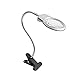 YXZQ Szkło powiększające, lampa stołowa LED zaciskowa - jasne lupa - powiększenie 3 x 6 x - zacisk 2 w 1 lampa stołowa i biurkowa energooszczędna LED ultra jasne światło dzienne, idealne do czytania, kuchenki mikrofalowej