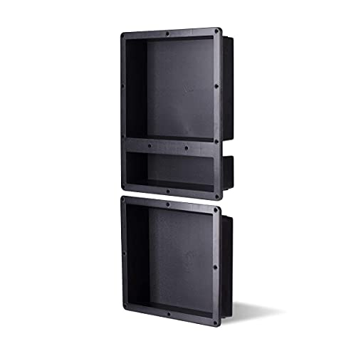 Zigzag Shower Niche Recessed Shower Shelves, Abs Plastic Bathroom Shower Cube16×34 Inches, With Texture #TOP3