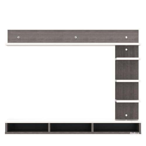 Image of Anikaa Tyson Engineered Wood Wall Mount TV Unit /TV Stand /Wall Set Top Box Stand /TV Entertainment Unit (Wenge White)(Ideal for Upto 55 inch)(D.I.Y)