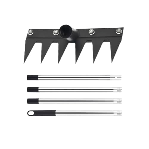 Genérico Herramienta Escardadora con Mango Largo,Desbrozadora Manual para Jardinería Paisajismo Y Airear Suelo - Arrancador Resistente para Jardín Patio Y Césped con Desbrozadora para Aflojar Tierra