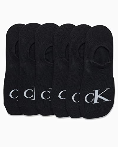 Image of Calvin Klein Womens No Show Socks - 6 Pack Lightweight Cotton Blend Invisible No Slip Sneaker Liners Athletic Socks for Women