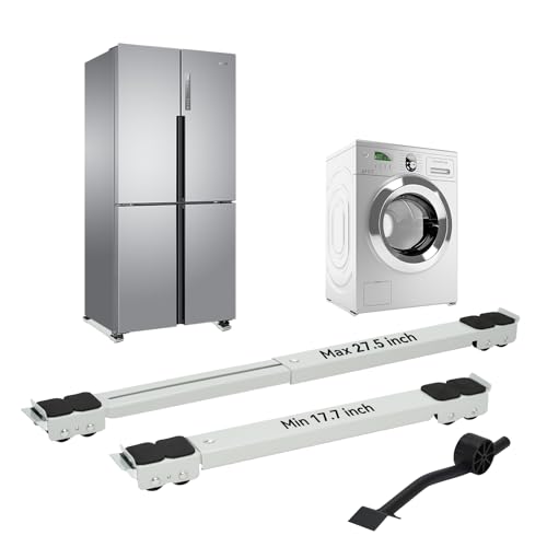 Extendable Furniture Appliance Mover, Washing Machine Dolly with Brakes Rolling