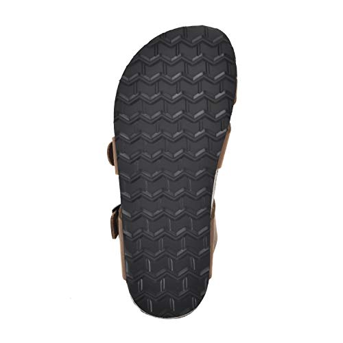 White Mountain Shoes Gracie Women's Flat Sandal, Brown/Leather, 8 M #TOP5