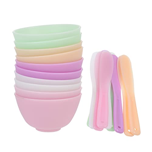 Set de 20 tazones para mezclar mascarillas de silicona EXCEART miniatura 2