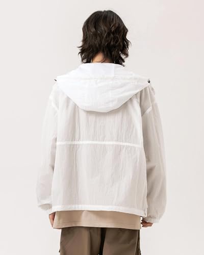 Unisex Hiking Jacket UPF50+ Sun Protection,Breathable Packable Windbreaker, Lightweight Quick Dry Outdoor Hoodie3