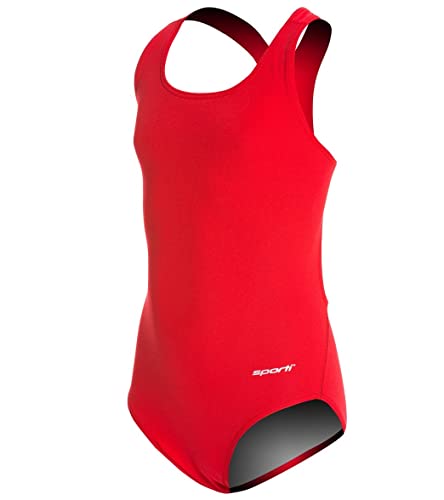 Sporti Hydrolast Technology Wide Strap One Piece Swimsuit Bathing Suit for Girls with UPF Protection Youth Old Version