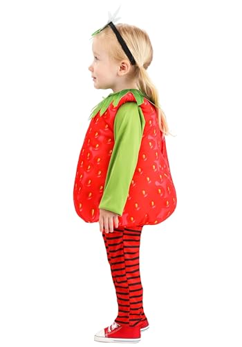 Disfraz clásico de fresa para niños 2T/4T miniatura 6