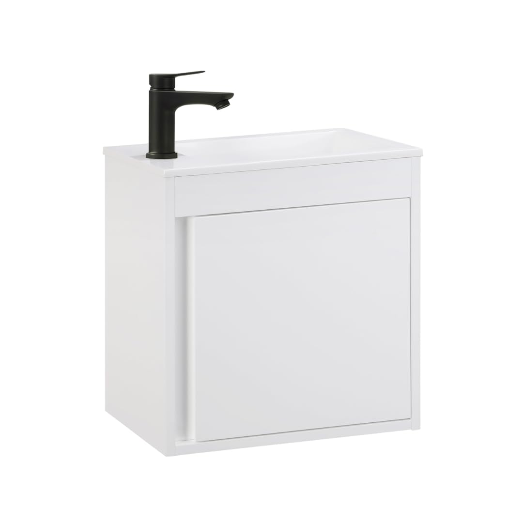 Umywalka z szafką pod umywalkę 50 cm wisząca biała WC dla gości 50 cm