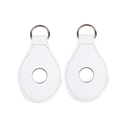 NYMFEA yaoqijie Acessório de couro em forma de gota de PU com orifícios, alça de ombro para bolsa, mala de mulher, 1 par/2 unidades. (Cor: Bianco)
