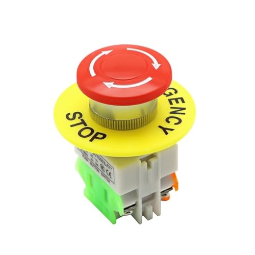 Arrêt d'urgence champignon rouge 1NO 1NC AC 660V pour ascenseurs