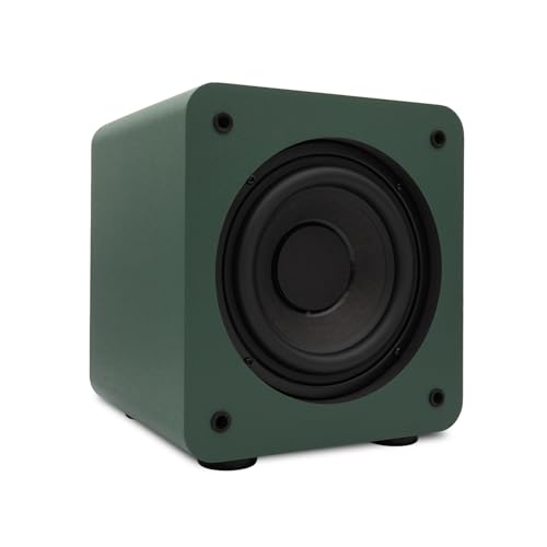 Image of Audioengine A2+ Bluetooth Computer Speaker Bundle - Compact Desktop Speakers for PC & Laptop with S6 Subwoofer and DS1M Speaker Stands in Green