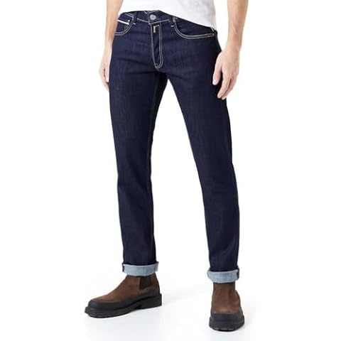 Replay Men's Stretch Jeans, Dark Blue Cover