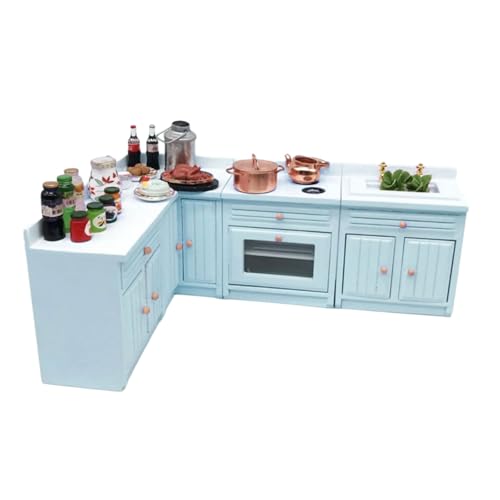 Ensemble de meubles de cuisine miniatures 1/12 en bois pour enfants