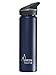 Laken Thermo Kids Vacuum Insulated Stainless Steel Leak Free Sports Water Bottle with Jannu Straw Cap, 25 Oz, Blue
