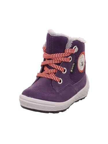 Superfit Mädchen Groovy 2.0 Warm Gefütterte Gore-tex Schneestiefel, Lila Orange 8500, 10 UK Child Wide