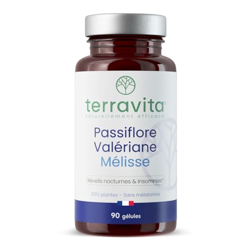 Passiflore Valériane | Formule Sommeil 100% Plantes sans Mélatonine | Avec Mélisse contre l'Anxiété pour un Endormissement Rapide et un Sommeil Réparateur | 90...