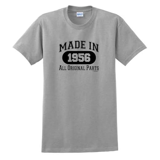 Made 1955 All Original Parts T-Shirt Large Sport Grey