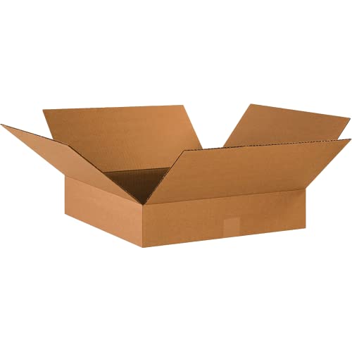 Image of TAPE LOGIC 18 x 18 x 4 Corrugated Cardboard Boxes, Flat 18 inchL x 18 inchW x 4 inchH, Pack of 25 | Shipping, Packaging, Moving, Storage Box for Home or Business, Strong Wholesale Bulk Boxes