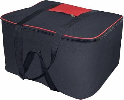 Peafowl Nylon Large Size Underbed Storage Bag For Clothes/Blankets/Saree/Household Storage Bag Red/Black (Red/Black, Pack of 1)-image-45