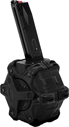 Evike Airsoft - AW Custom Drum Airsoft Mag for Gas Blowback Airsoft Pistols & Rifles (Model: M9 /