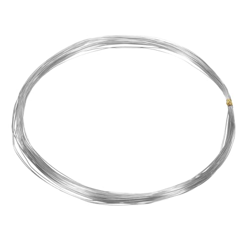 QUARKZMAN 28 Gauge 0.3mm Alambre De Acero Inoxidable 10m/33 ft Alambre Artístico Suave Para Escultura Resistente A La Corrosión Para Hacer Joyas, Abalorios, Manualidades DIY, Plata
