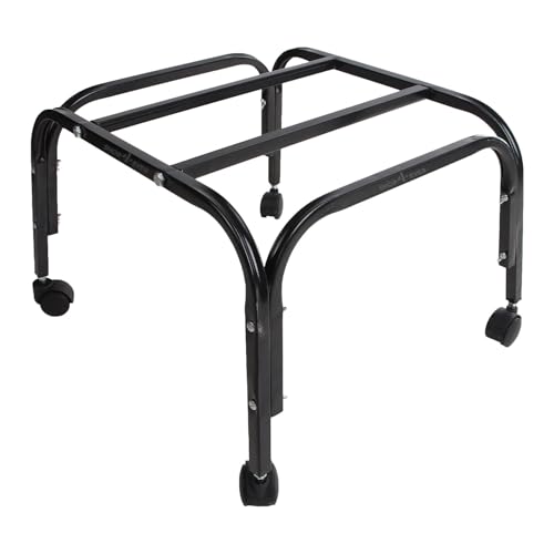 Image of Shop4Ever Heavy Duty Metal Cooler Stand with 360 Rotating Wheels | Up to 120 KG Load Capacity | Rust-Resistant Base | Suitable for Room & Desert Coolers (Black) (Black)
