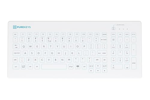Clavier médical compact blanc USB US-int idéal pour chariot de soin