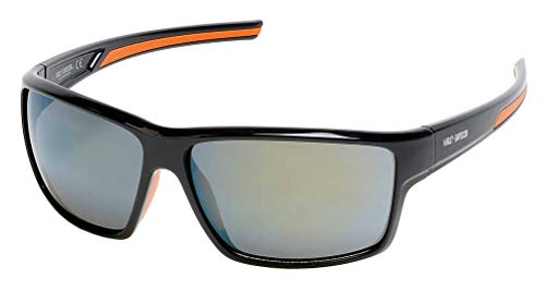 Harley-Davidson Men's Modern Rectangular Sunglasses, Black, 65-13-130, Black, 65-13-130
