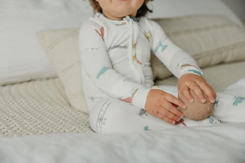 Image of Copper Pearl Ace Zip-Up Footie Baby Pajamas: Ultra-Soft Boys & Girls Pajamas, Premium Knit Fabric in Stylish Prints, Tag-Free with Two-Way Zipper, Newborn to 24 Months