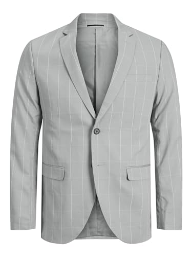 JACK & JONES Herren Jprfranco Check Blazer Sn Sakko, Light Gray/Checks:super Slim Fit, 48
