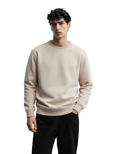 Sweat-shirt col rond homme coton manches longues vêtement automne