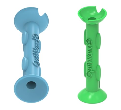 OptiWand 2 Pack - Small Portable Soft Contact Lens Removal & Insertion Tools - Silicone Rubber Eye Lens Inserter & Remover Device with Pincher End & Finger Grips Safe & Easy to Use, Travel Size 1.75