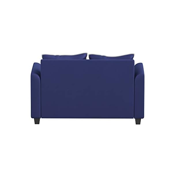 Amazon Brand Solimo Nigella Fabric 2 Seater Sofa (Blue)