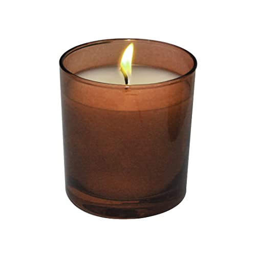 Bougies chauffe-plat Horizon en verre avec cire coulée blanche - 6,5 x 8 cm Bougie chauffe-plat non parfumée pour cadeau, mariage, spa, spa, décoration Cover