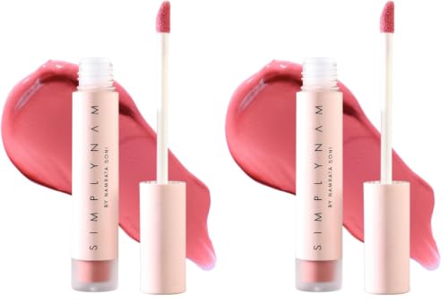 Image of SIMPLYNAM Satin Soft Lip Creme | 1 Swipe Full Coverage | Hydrating, Creamy Matte Finish | 6-8 Hour Stay | Transfer-Proof & Smudge-Proof | Infused with Peptides & Squalane | Vegan | Rhea - Summer Pink
