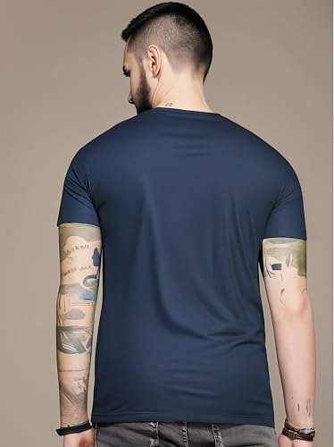 Image of Mack Jonney Men's Printed Cotton Rich Round T Shirt | Round Tshirts | Half Sleeves | Print-Regular Fit-MJ287