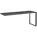 Open Plan Return Desk, Charcoal Top with Black Legs, 48"W x 24"D x 29"H