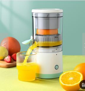 Electric Juicer Rechargeable,Portable Kitchen Gadget for making Orange Juice,Squeezing Oranges,Lemons,Kiwi Fruit,Grapefruits,and Citrus Juices.Comes with USB charging and a Cleaning Brush(Green)