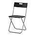 Silla Plegable Grunde de Ikea, Negro