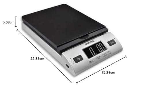 ACCUTECK All-in-1 Series W-8250-50bs A-Pt 50 Digital Shipping Postal Scale with Ac Adapter, Silver