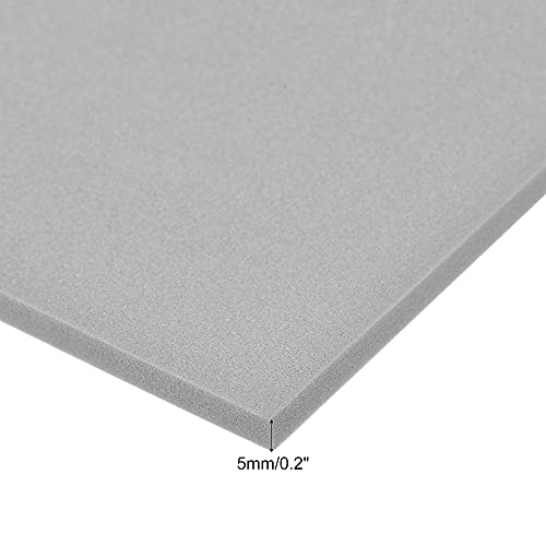Image of uxcell Grey EVA Foam Sheets 10 x 10 Inch 5mm Thickness for Crafts DIY Projects, 8 Pcs