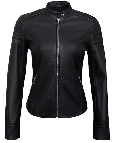 Real Leather Jacket Women - Cafe Racer Style Motorcycle Leather Jackets For Womens3