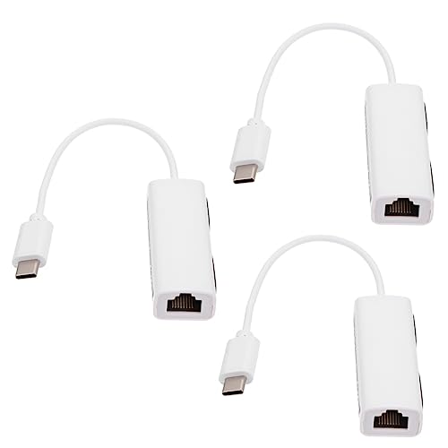 Hemobllo 3 Pcs Network Cable Converter Internet Network Adapter Usb Ethernet Adapter Usb Ethernet Converter Usb Adaptor Ethernet Internet Adapter Wifi White Abs Network Card Accessories