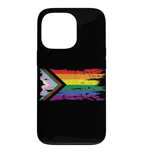 Progress Pride Flag LGBTQ ���� �ڂ�ڂ�O�����W �X�}�z�P�[�X iPhone 13 Pro �p