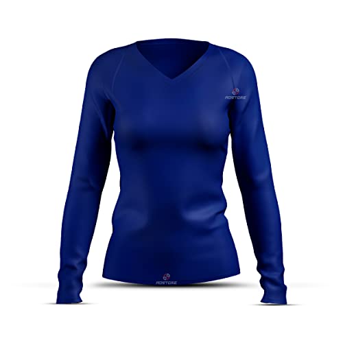 Camisa Camiseta ADSTORE Azul Royal Térmica Feminina Segunda Pele Proteção Uv 50+ (GG)