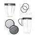 Produktbild Axer Premium Accessory Kit Kompatibel mit NutriBullet 900W/600W Serie, Tassen & Klinge & Wiederverschließbarer Deckel & Dichtung & Zahnrad & Stoßdämpfer Ersatzteile (11Pcs), Grey, Transparent