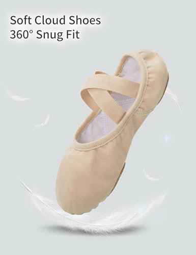 Image of Dayrose Women Ballet Shoes, Highly Stretchy Split Sole Ballet Flats for Women