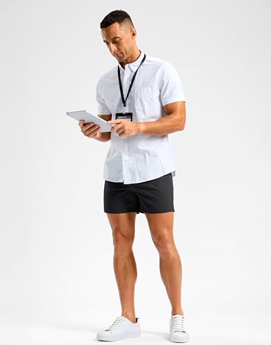 Image of Soothfeel Men's Casual Shorts 5 /7 /9 Inch Golf Dress Shorts for Men Flat Front Work Lightweight Quick Dry with 4 Pockets