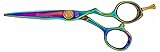 Kissaki Hair Scissors Itomaki 5.5 inches Rainbow Titanium Hair Cutting Scissors Hairdressing Shears